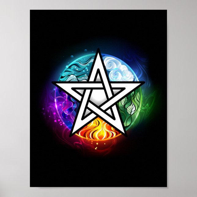 Affiche Pentagramme wiccan (Devant)