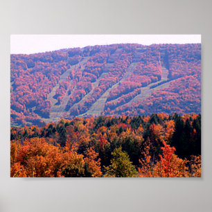 Affiche - pentes de ski d'automne