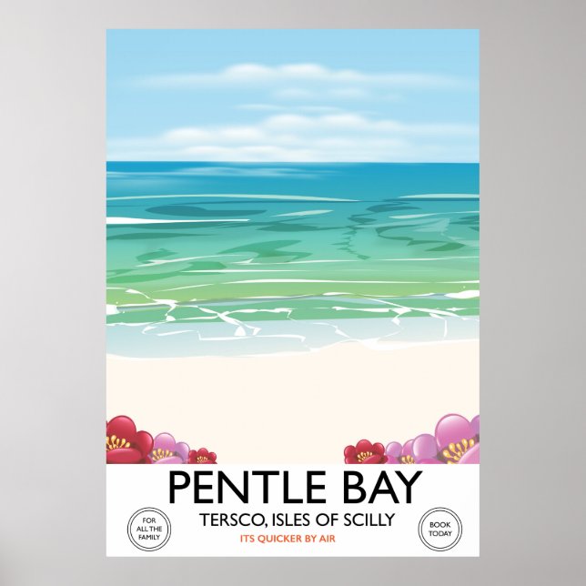 Affiche Pentle Bay, Tresco, Iles de Scilly (Devant)