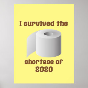 Affiche Pénurie de papier toilette
