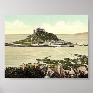 Affiche Penzance, le bâti de St Michael, les Cornouailles,