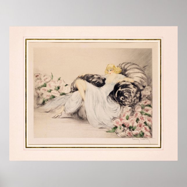 Affiche Peonies, 1935 par Louis Icart (Devant)
