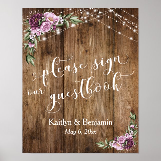 Affiche Peonies, Bois & Lumières S'Il Vous Plaît Signez No (Devant)