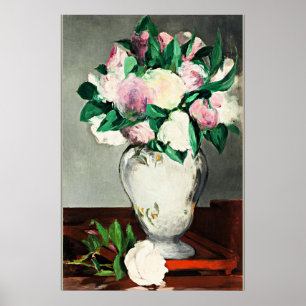 Affiche Peonies, célèbre peinture Edouard Manet
