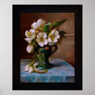 Affiche Peonies dans un vase par Hans Zatzka