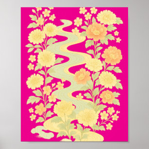 Affiche Peony Dreams by the Stream