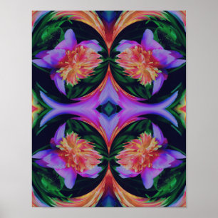 Affiche Peony Flower Energy Art Abstrait