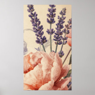 Affiche Peony & Lavender Harmony