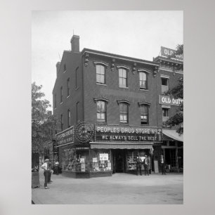 Affiche People Drug Store, années 1920