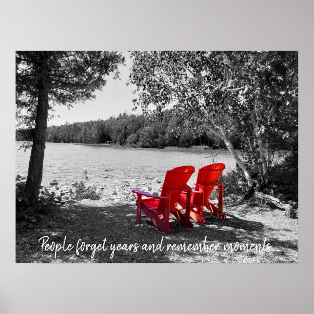 Affiche People forget years and remember moments (Devant)