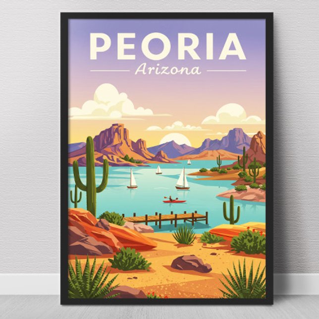 Affiche Peoria Arizona vintage (Créateur téléchargé)
