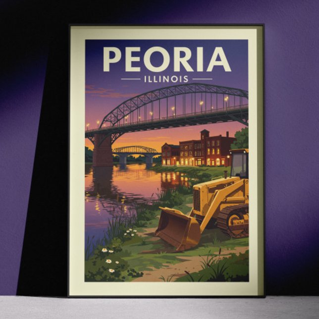 Affiche Peoria Illinois vintage (Créateur téléchargé)