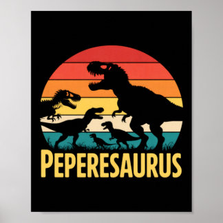 Affiche Peperesaurus T Rex Dinosaure Pepere Saurus Famille