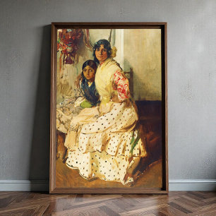 Affiche Pepilla and her Daughter, Joaquín Sorolla 