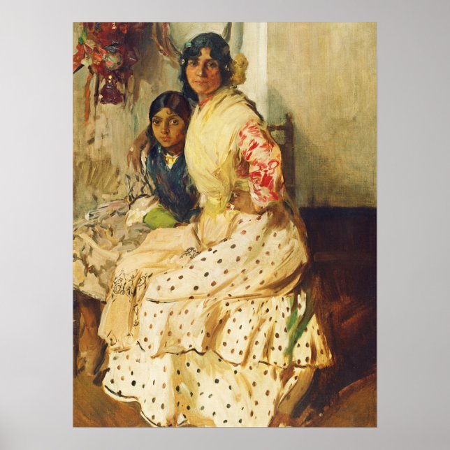 Affiche Pepilla et sa fille, Joaquín Sorolla  (Devant)