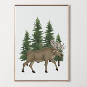 Affiche Pépinière Bois Animaux Oies Mur Art Décor