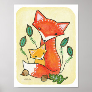 Affiche Pépinière d'art Imprimer Fox Imprimer Décor de pép