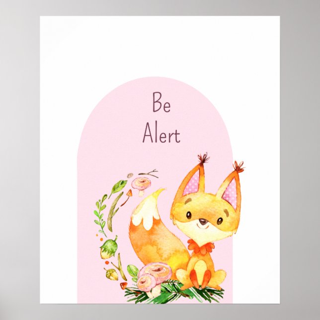 Affiche Pépinière de bois Bébé animal (Devant)