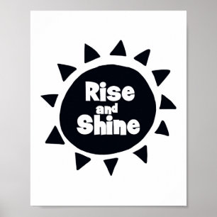 Affiche Pépinière de chambre Rise and Shine Scandi