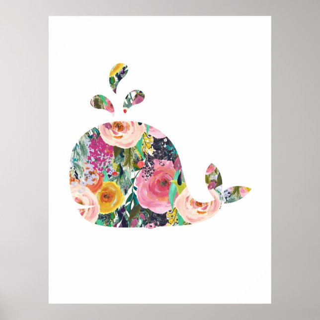 Affiche Pépinière murale de baleine (Devant)