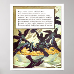 Affiche Pépinière vintage Imprimer - Chanter une chanson d