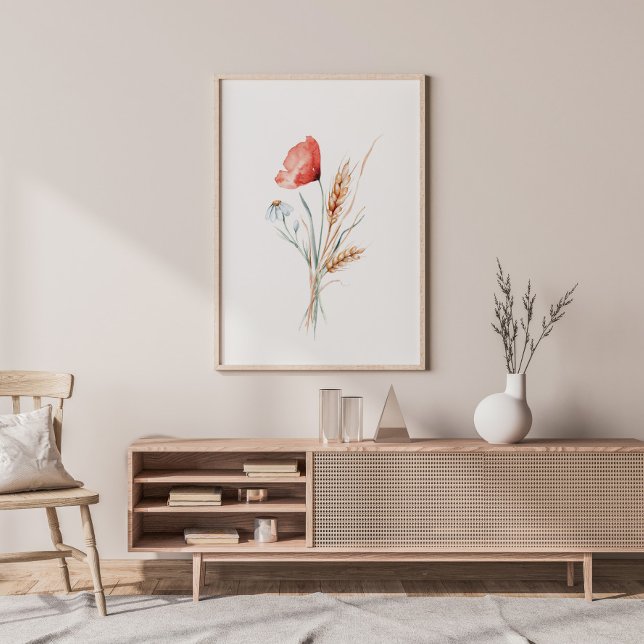 Affiche Pépites d'aquarelle et fleurs sauvages (Créateur téléchargé)