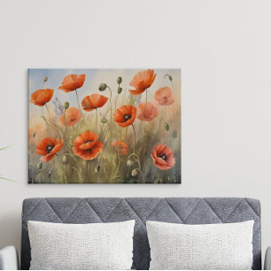 Affiche Pépites vintages peinture à l'huile florale intemp