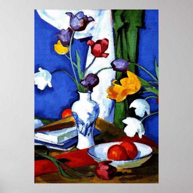 Affiche Peploe - Tulipes et fruits (Devant)
