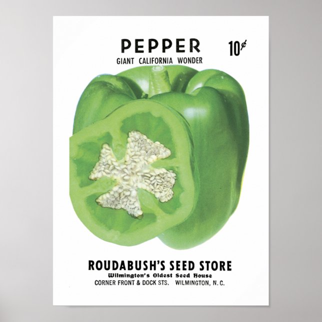 Affiche Pepper Vintage Seed Packet (Devant)