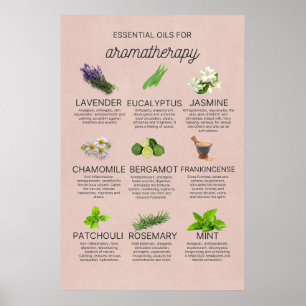 Affiche Pequeña guía de aceites esenciales en español