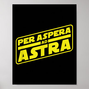 Affiche Per Aspera Ad Astra À La Philosophie Des Étoiles