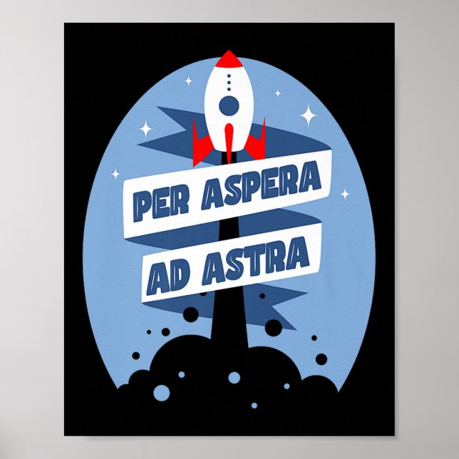 Affiche Per Aspera Ad Astra Citations De Philosophie Célèb (Devant)