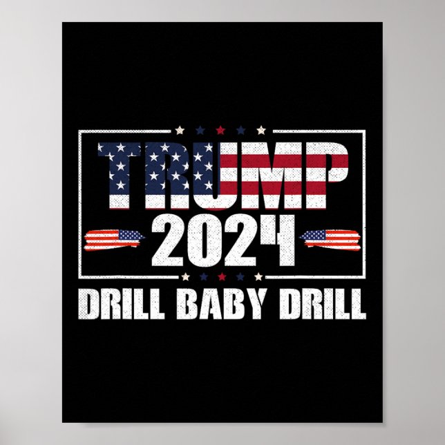 Affiche Perceuse Donald Trump 2024  (Devant)