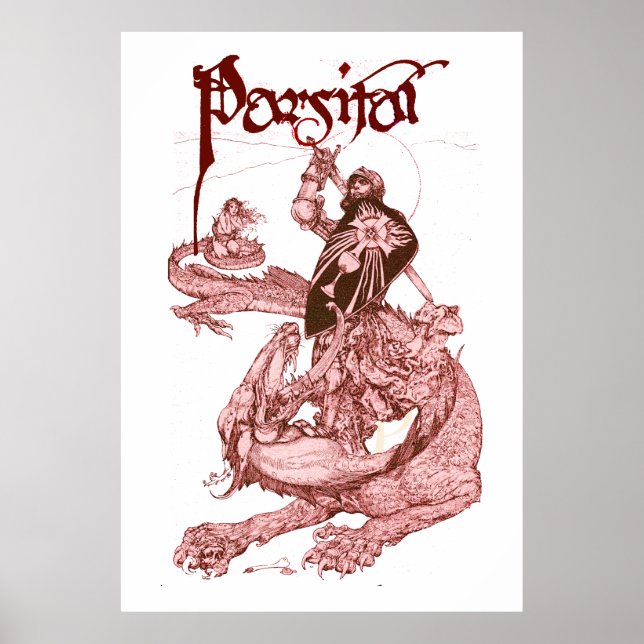 Affiche PERCEVAL COMBATTRE DRAGON, QUEST SAINT-GRAIL Imagi (Devant)