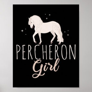 Affiche Percheron Horse Girl Horses Lover Horse équitation