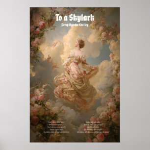 Affiche Percy Bysshe Shelley Poème Romantique sur Toile - 