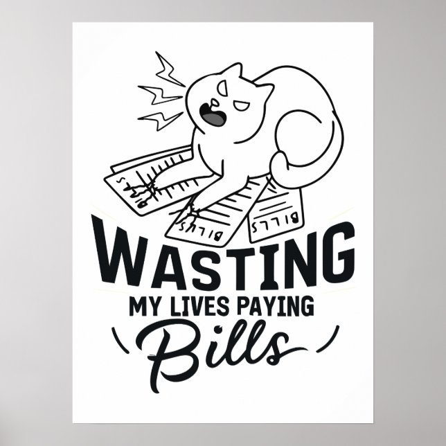 Affiche Perdre ma vie Drôle conception de chats (Devant)
