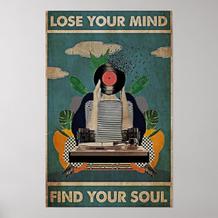 Affiche Perdre votre esprit Trouver votre âme vintage