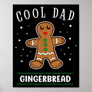 Affiche Père Cool Biscuit en Pain d'Épice Famille Noël de