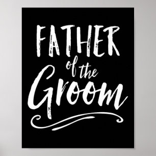 Affiche Père De La Groom Mariage Fête Famille Papa Paren
