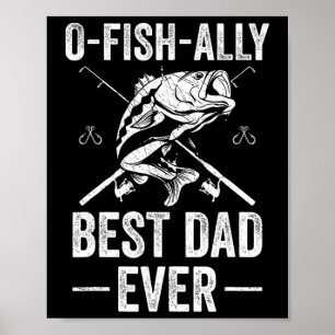 Affiche Père drôle poisson B pêche papa