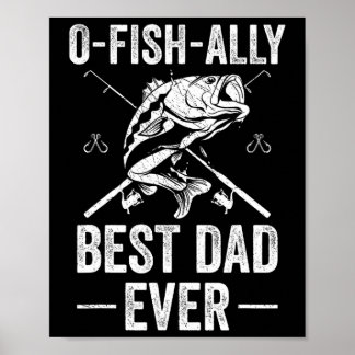 Affiche Père drôle poisson B pêche papa