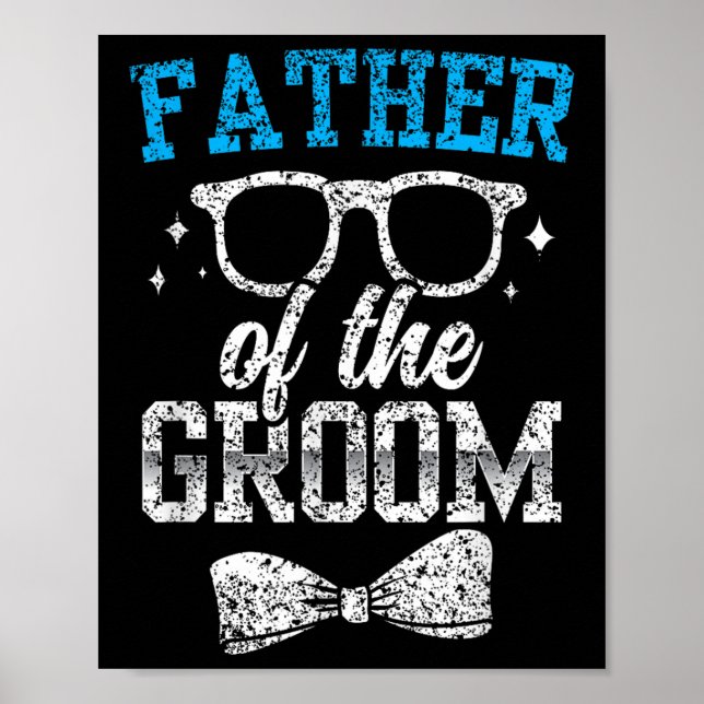 Affiche Père Du Mariage De La Fête Groom Bachelor (Devant)