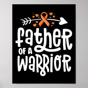 Affiche Père D'Un Père Guerrier Famille Leucémie Cancer Aw