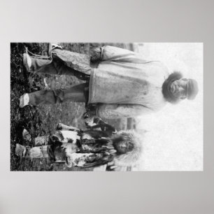 Affiche Père et enfant esquimaux en photographie de