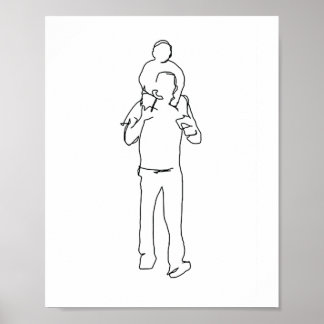 Affiche Père et Fils Imprimer, Cadeaux du Père du Fils, Fa