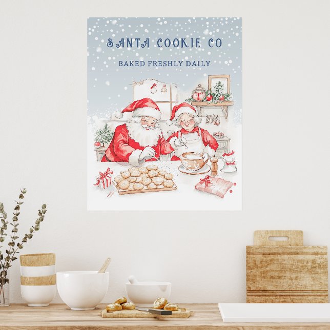 Affiche Père et Mère Noël Cookies de Noël  (Cuisine)