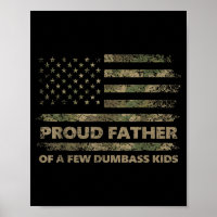 Père fier de quelques enfants drôle camo de la fêt