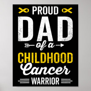 Affiche Père fier d'un enfant guerrier du cancer Survivant
