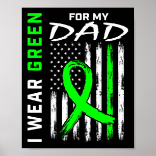 Affiche Père Je Porte Le Vert Pour Mon Père Maladie Du Rei